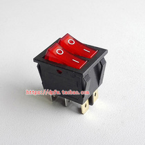 KCD6 dual single control switch 220V red indicator switch 6-foot boat switch