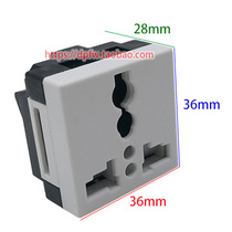 250V 13A British block socket 36x36mm white frameless universal socket power board accessories