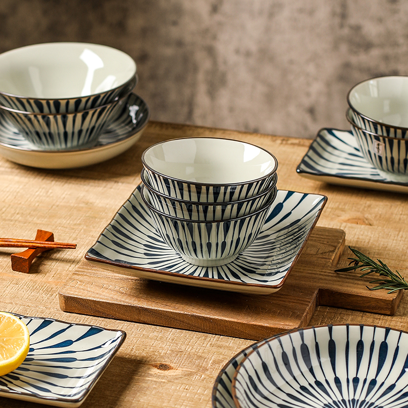 Kawadao House Japanese dish kit household with 2021 new ceramic rice bowl soup dish dish