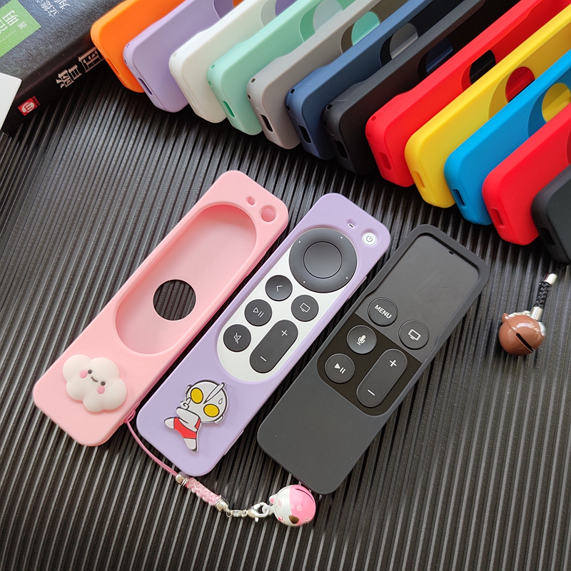 Suitable for Apple Appletv6 Generation Remote Control Protective Cover Tv4Ktv5 Soft Silicone Anti-Fall 2021 New Model Cute