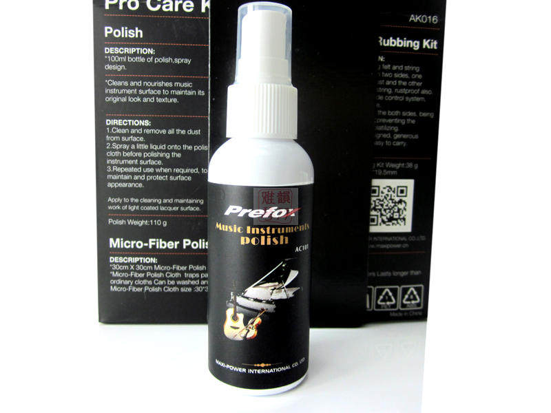 Prefox Instrument Care Guitar Polishing Waxing Wax Water Cleaning Treatment Water Body Cleaning Liquid