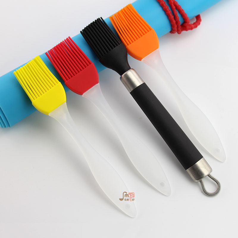 High-temperature-resistant food-grade silicone brush oil brushed barbecue brush with no-fall hair baking sauce-brushed cake seasoning to brush home