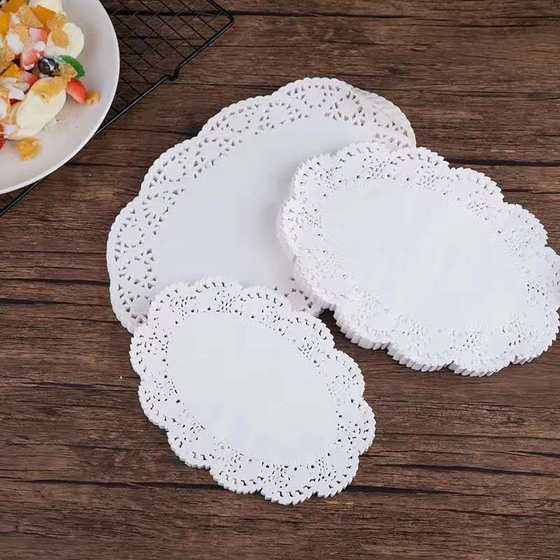 烘焙用具花边纸垫盘纸吸油纸厨房家用油炸点心蛋糕圆形椭圆花底纸