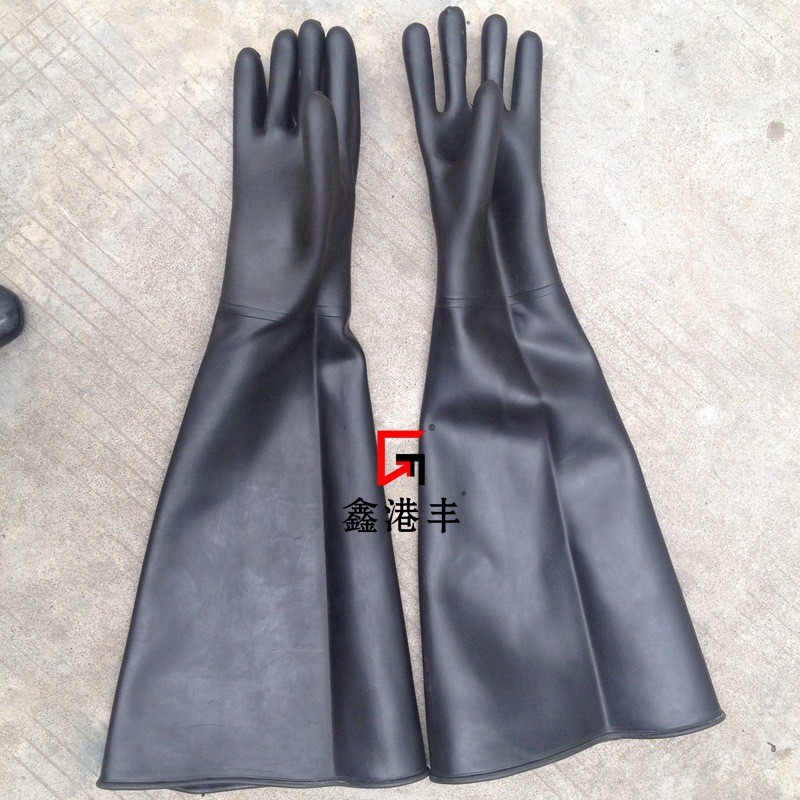 Hot selling wholesale sales of extended and thickened sandblasting gloves for chassis hand hole protection anti-slip gloves
