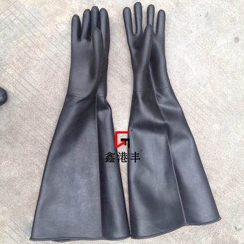 Hot selling wholesale sales of extended and thickened sandblasting gloves for chassis hand hole protection anti-slip gloves