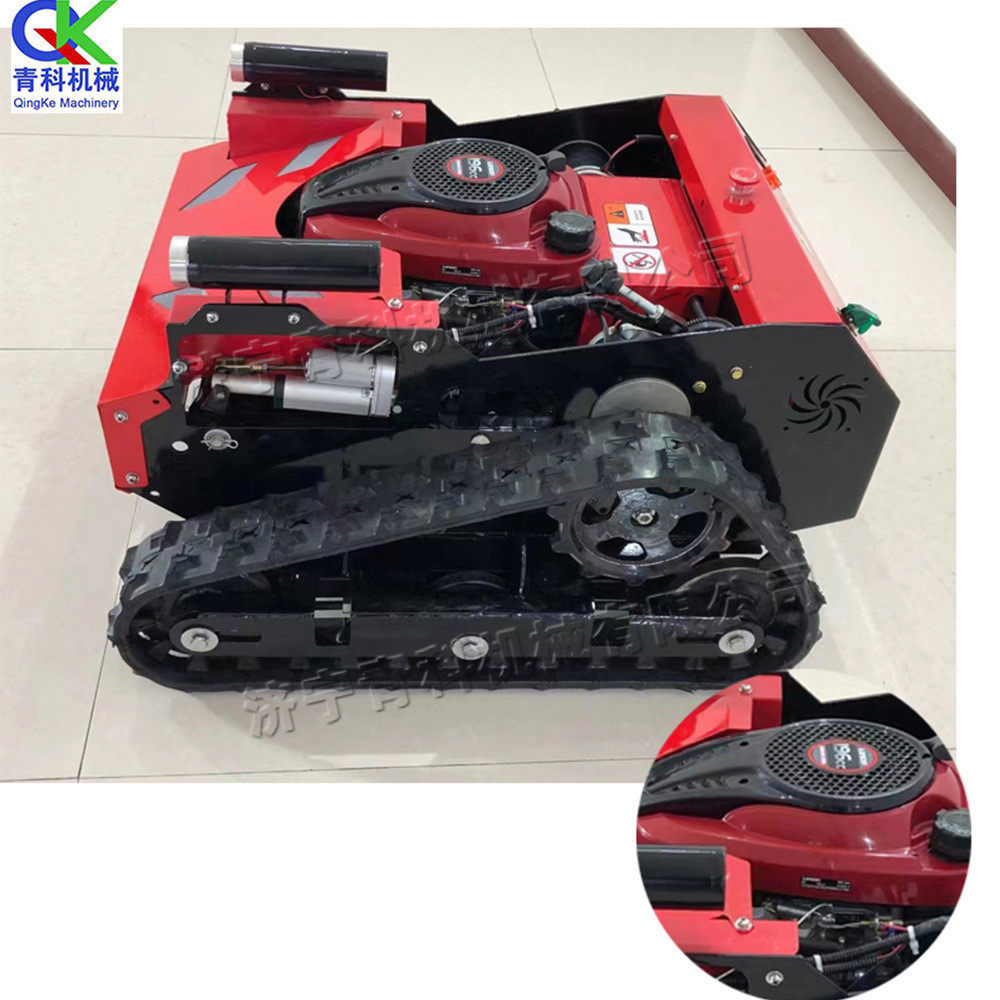 Crawler remote control lawn mower orchard agriculture and forestry intelligent weeding equipment remote control walking lawn mower for land reclamation and climbing