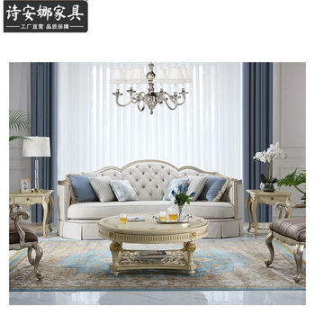 Hot-selling italian large-sized fashionable four-seat sofa living room light luxury fabric villa sofa whole house furniture