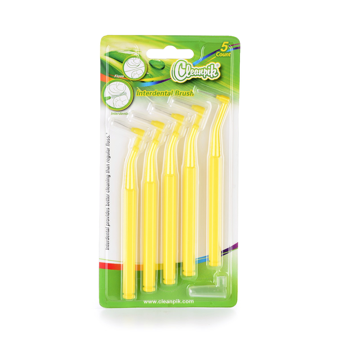 cleanpik long handle 11CM interdental brushing interdental brushing interdental brushing orthodontic toothbrush cleaning oral cavity 1 box of 5