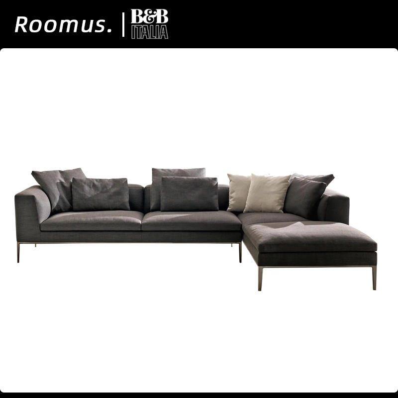 美品 巨大高級レザーソファー B&B ITALIA Michel 総革 280万 B＆B