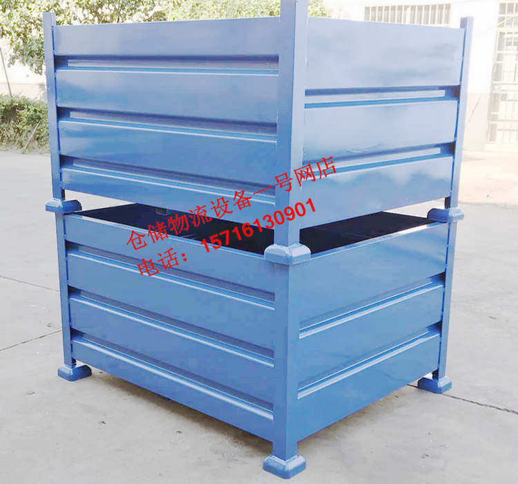 Metal turnover box Stacking iron box Turnover iron box Scrap box Heavy metal box Scrap box Material box Large iron frame