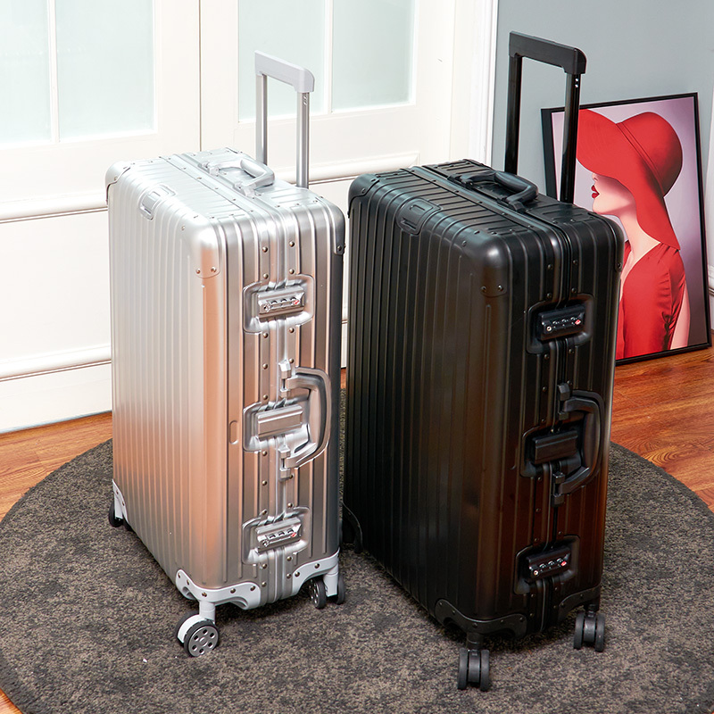 All-Aluminum Magnesium Alloy Suitcase with Universal Wheels, Metal Business Trolley Case, ins Trendy for Women and Men, 24inch Hard-Shell Travel Suitcase All-Aluminum Magnesium Alloy Suitcase with Universal Wheels, Metal Business Trolley Case, ins Trendy for Women and Men, 24inch Hard-Shell Travel Suitcase