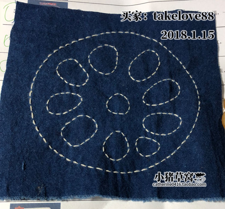 Chắp vá áp lực dòng mẫu Sashiko đâm phụ mẫu công cụ vẽ diy thêu quilting chân nhạt hơi hồng tím vải lá handmade - Công cụ & vật liệu may DIY cây đan len