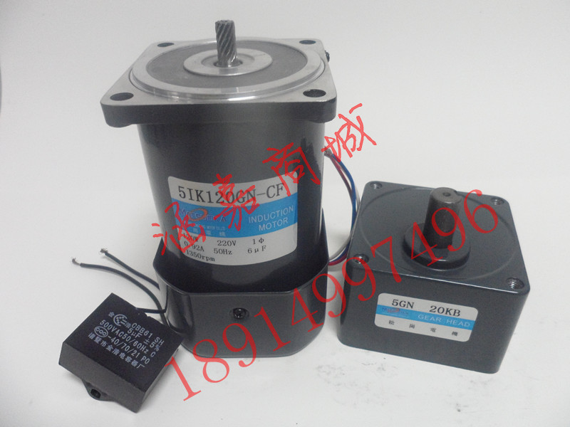 120W AC 220V constant speed motor 5IK120GN-CF 5GN3 ~ 15KB pine cog gear reduction motor