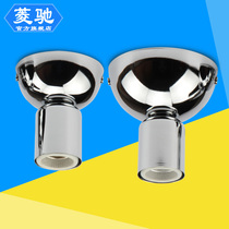 E27 screw mouth suction top ceramic high temperature resistant lamp holder Ming-mounted ceiling wall lamp with high temperature bulb LED light