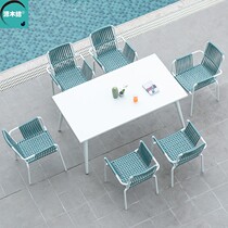 Outdoor rattan woven balcony small table chair rattan chair three-piece set light luxury outdoor yard veranda waterproof sun-resistant leisure table and chair