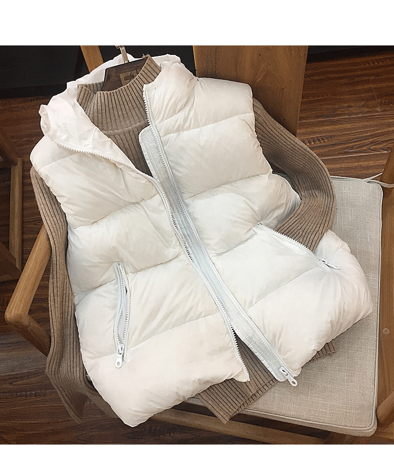 Áo chống rét mùa hạ vest nữ mùa đông đoạn ngắn 2018 phiên bản tiếng Hàn mới của áo vest trùm đầu xuống áo vest thủy triều áo kiểu nữ đẹp tuổi 40