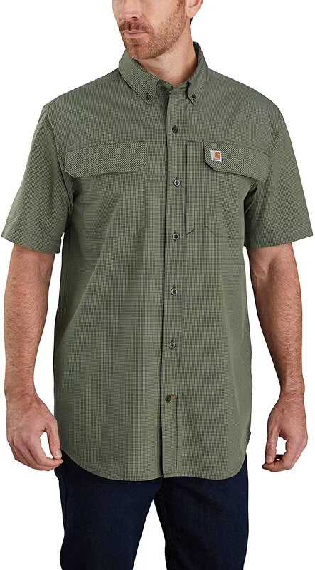 Carhartt 104258 Carhartt Mainline Force ® Lightweight Loose-Fitting Short-Sleeved Plaid Shirt