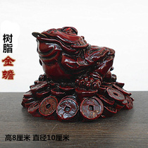 Home feng shui crafts resin Golden Chan ornaments town house Zhaocai home living room office desktop auspicious decoration