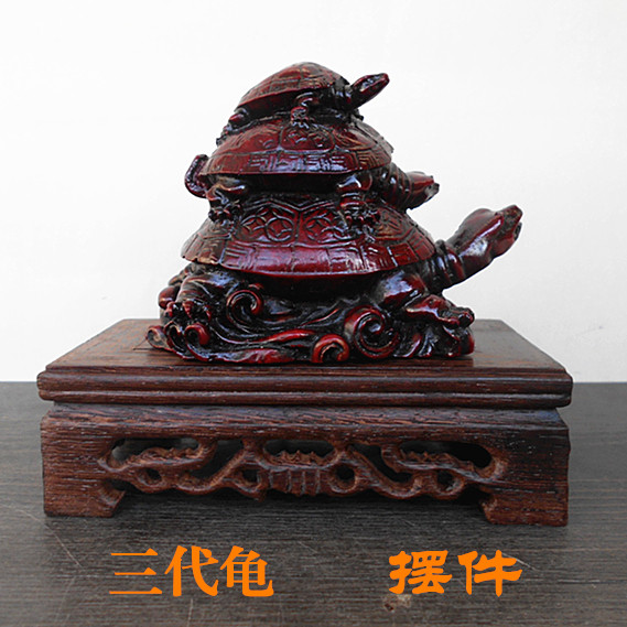 Resin Three Generations Tortoise Turtle Pendulum forefathers Peer Peace Home Living Room Office Desktop Furnishing Delivery Base