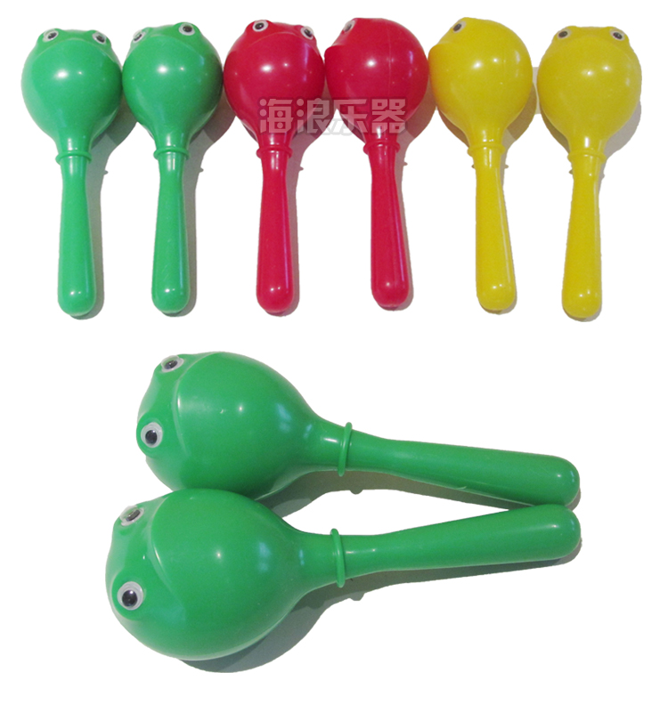 Sóng Nhạc cụ Búa cát Nhạc cụ Sand Ball Trẻ em Đồ chơi Nhựa Bóng Bóng Nhạc cụ Ếch Mặt Sand Ball Bộ gõ Nhạc cụ phổ biến đàn cho bé