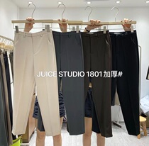  JUICE1801 thin straight suit pants womens summer 2021 new Korean high waist professional work cigarette tube pants