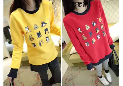 Lost special 2019 spring new Korean cartoon long sleeve T-shirt slim slim slim student sweater female tide
