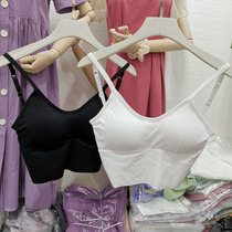  ins net red black kakamei back small camisole female summer sexy short U-back umbilical underwear outer wear bottoming