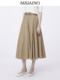 Migaino Manyano high-waisted skirt for women 2024 spring and summer new temperament mid-length skirt MO12EB003