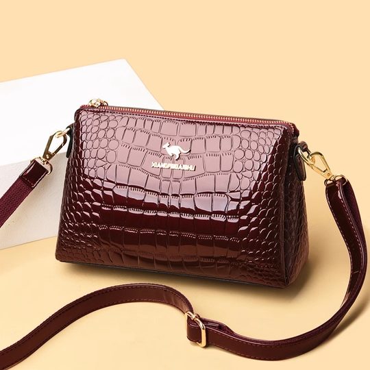 Hong Kong I.Tgreg Fashionable Genuine Leather Women's Bag Shoulder Crossbody Small Bag Middle-aged Mother Bag Simple Versatile Soft Leather Bag