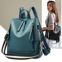  Hong Kong I Tgreg multi-function dual-use womens backpack leather all-match casual oblique cross-bag school bag three-use bag