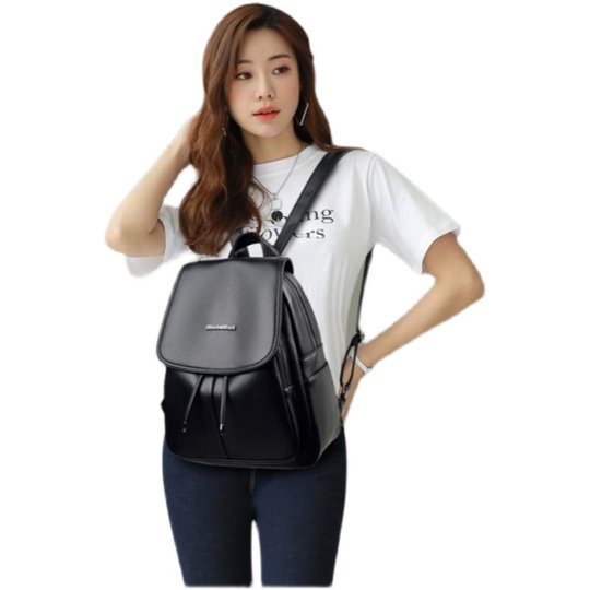 Hong Kong I.Tgreg Backpack, Cowhide Multifunctional Genuine Leather Black Large Capacity Versatile Youth Backpack Mommy Bag