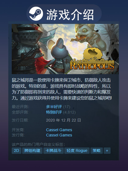 Steam Official Version Ratropolis Night City Pc Chinese Version Card Game Strategy