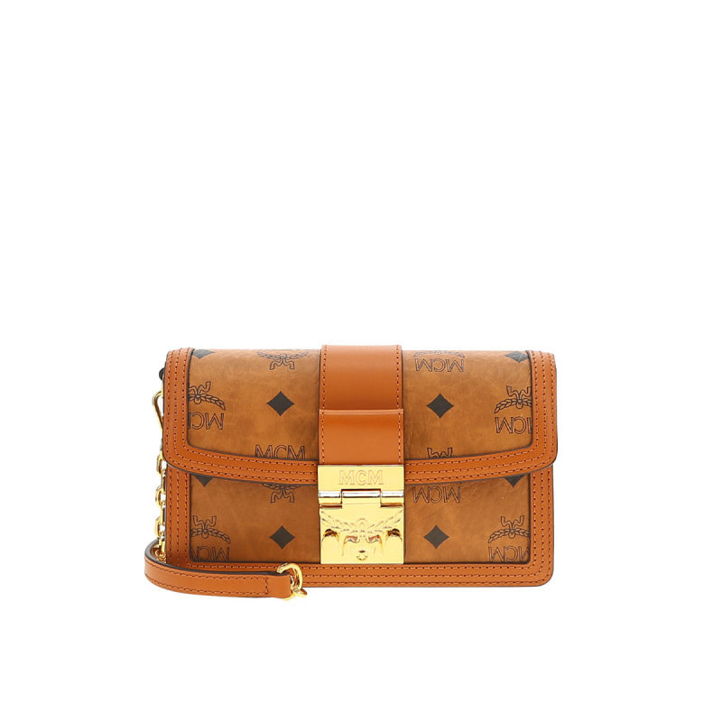 Mcm Tracy Visetos Mini Women's Classic Fashion Trendy Crossbody Chain Bag