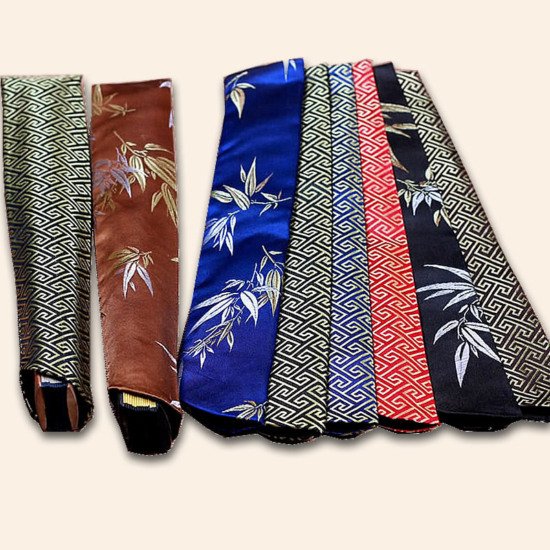 Chinese style classical male fan big silk fan ancient style folding fan 10 inch fan bag fan sleeve custom bag female fan sleeve 7 inch
