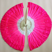 Chinese style dance fan two-color double-sided square Dance Dance Dance fan Yangko classical ancient wind folding fan gradient children