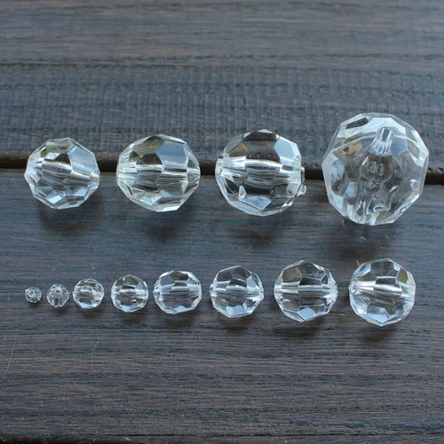 Прозрачные акриловые бусины, штора, аксессуар с аксессуарами, ручка, браслет из бисера, набор материалов, 4-30мм, «сделай сам»