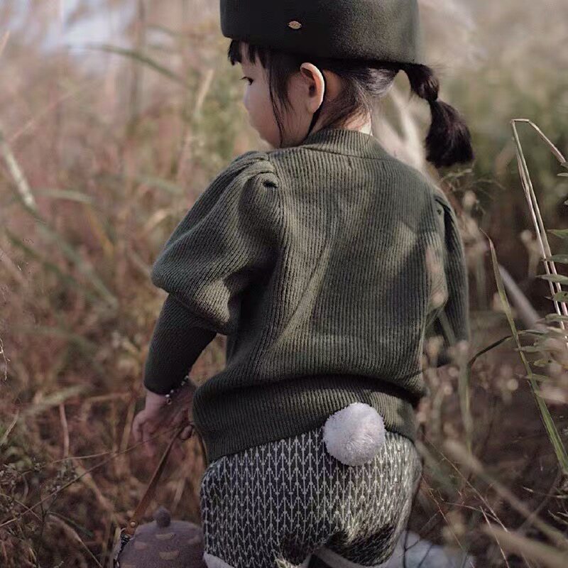 NANI Children's Clothing in Children's Clothes 2020 Winter Baby Kids Kids Kids with Lovely Rabbit Tail Baby Long Cuff Hair