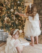 2021 summer new childrens clothing girls mesh dress bow baby dress dress foreign style princess dress