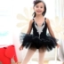 Hàn Quốc đã nhập khẩu quần áo tập khiêu vũ cho trẻ em, váy tutu múa biểu diễn cho trẻ em gái và trẻ em, váy múa ba lê đen - Trang phục