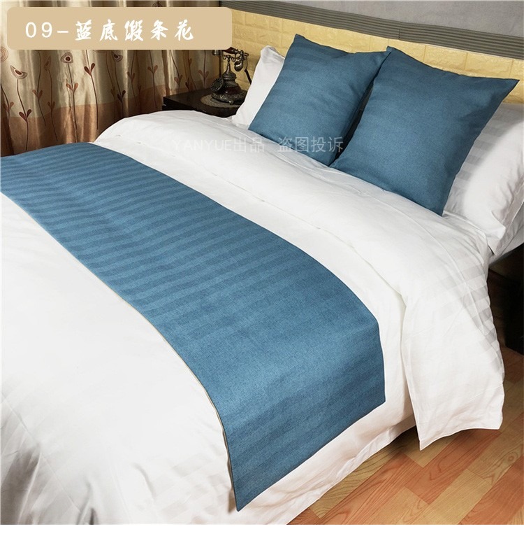 giường ngủ khách sạn cờ cuối giường khăn sang trọng bao gồm hiện đại pad phong cách châu Âu cuối giường để lấy khăn khách sạn bán buôn bộ đồ giường tùy chỉnh - Trải giường ga phủ giường everon