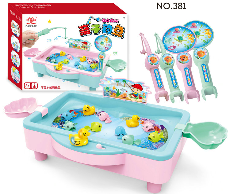 Electric can add water fishing toy 381 12 Fish Puzzle Toy Children Toy Hair Mix