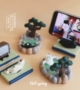 Cá nhà mèo suối nước nóng giữ điện thoại truyền hình nhựa tatami di động giữ điện thoại - Phụ kiện điện thoại di động dây móc điện thoại