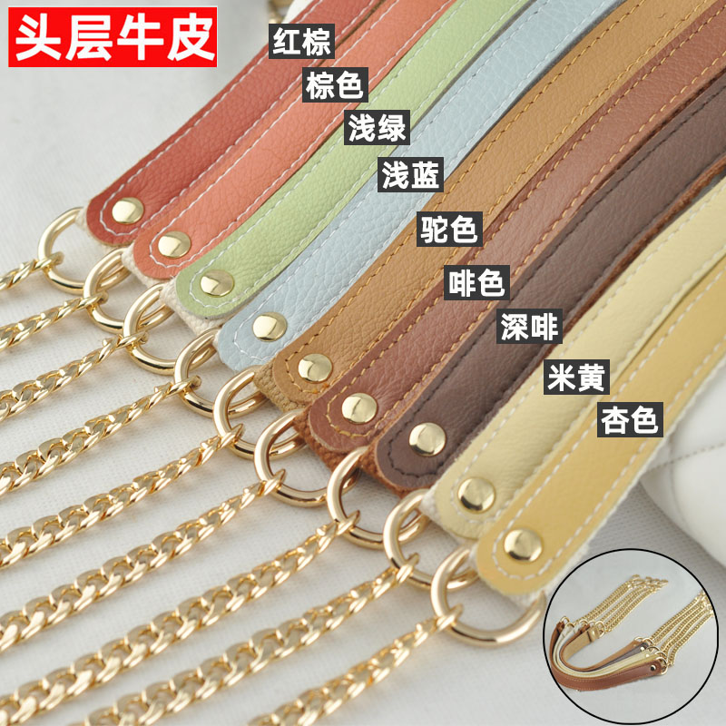 Bag with chain shoulder strap genuine leather bag with inclined satchel shoulder bag with bag accessories to replace the inclined satchel chain single sell