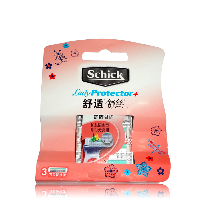Schick/舒适仕女除毛刀刀头 3刀头装 Lady protector舒丝替换刀头