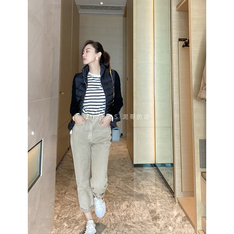 Clay Gothic shop owner Private clothes M* *cler Improved 90 duck suede knitted splicing down