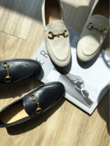 Mud brothers shop process upgrade into the super soft head layer calfskin horse Title buckle lofu shoes 2 colors