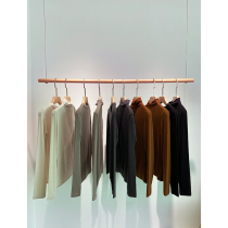 Mud brothers shop-in-shop b is equipped with high-tech fabric Meiyabi self-heating long-sleeved round-neck semi-turtleneck base shirt