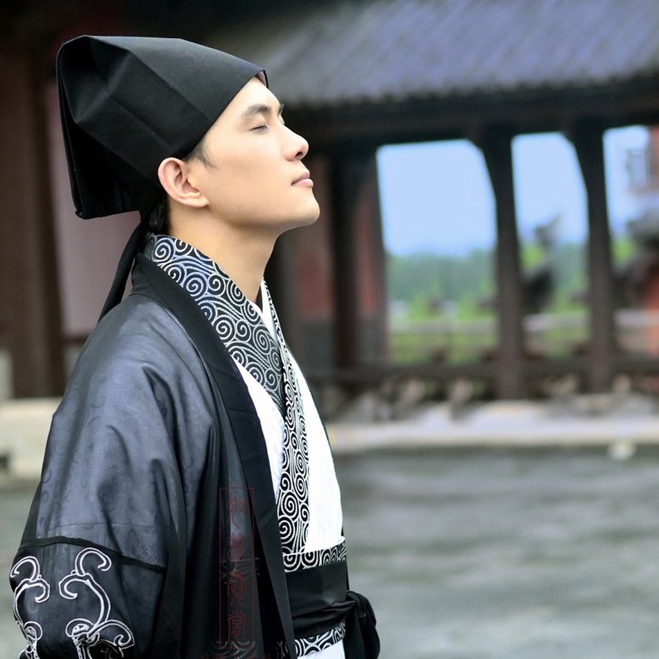 Hanfu Accessories Hire (such as Dream Neon Clothing) Men's Handwear Black Hat Scarves Scarves with 1P0038