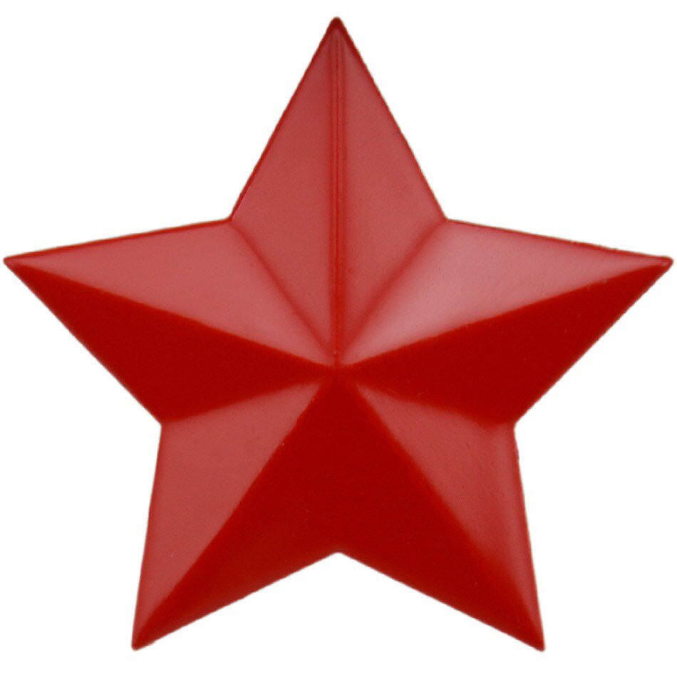 Aluminum Bayi red five-pointed star badge cap badge badge badge red collection retro nostalgic 5-pointed metal badge