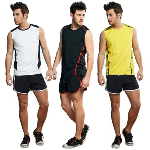 Летний эластичный дышащий быстросохнущий желтый жилет для спортзала, в обтяжку, для бега